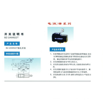 BZ-2AW822T micro interruptor de quatro furos